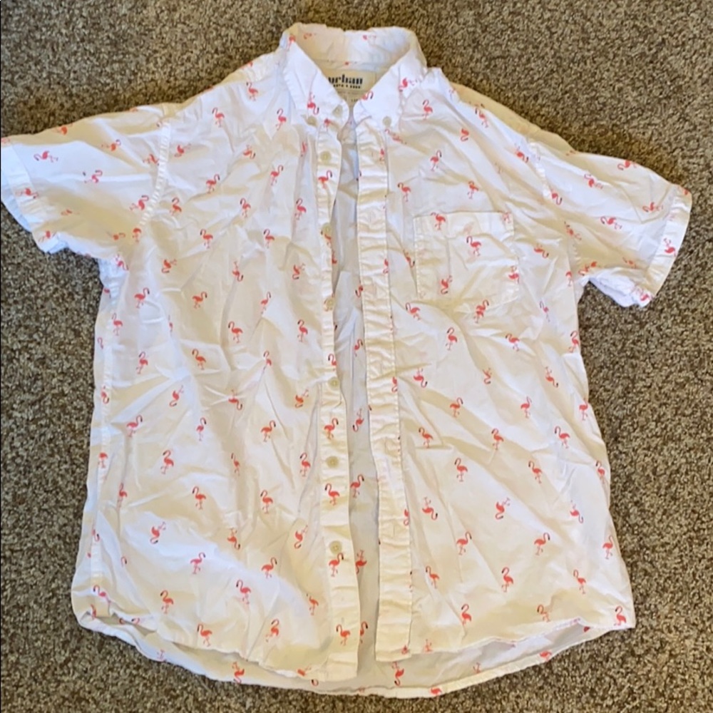 Flamingo Button Down